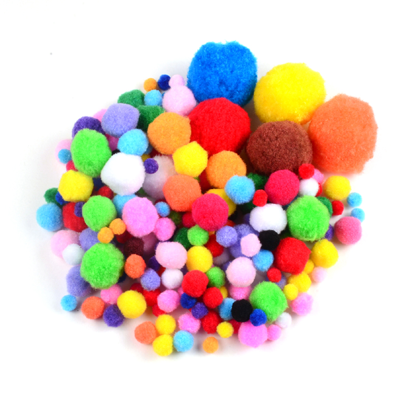 儿童手工彩色毛球美术毛绒球