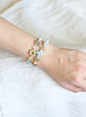 Iris原创【微风情书】做旧捷克珠手链复古小众女生手串闺蜜礼物