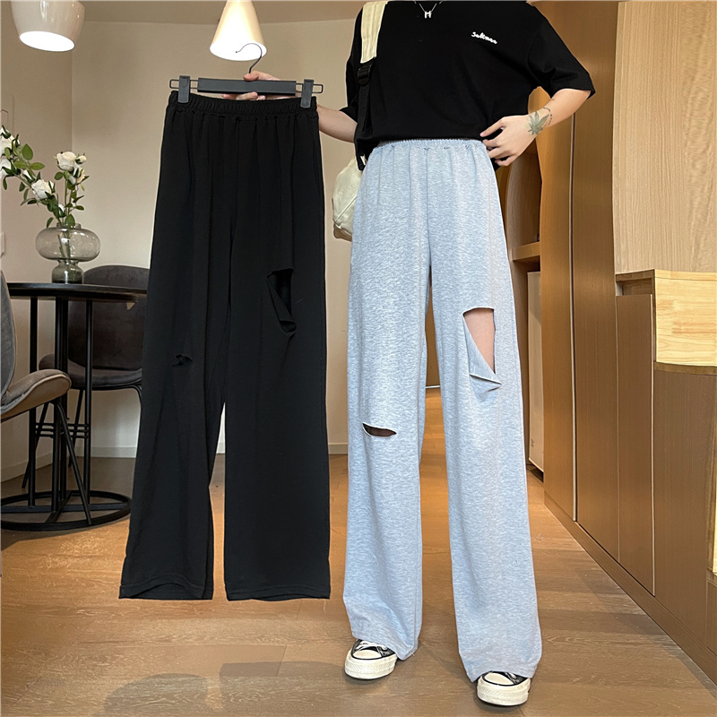 Women's new thin style leisure high waist drop and wide leg floor dragging pants in spring