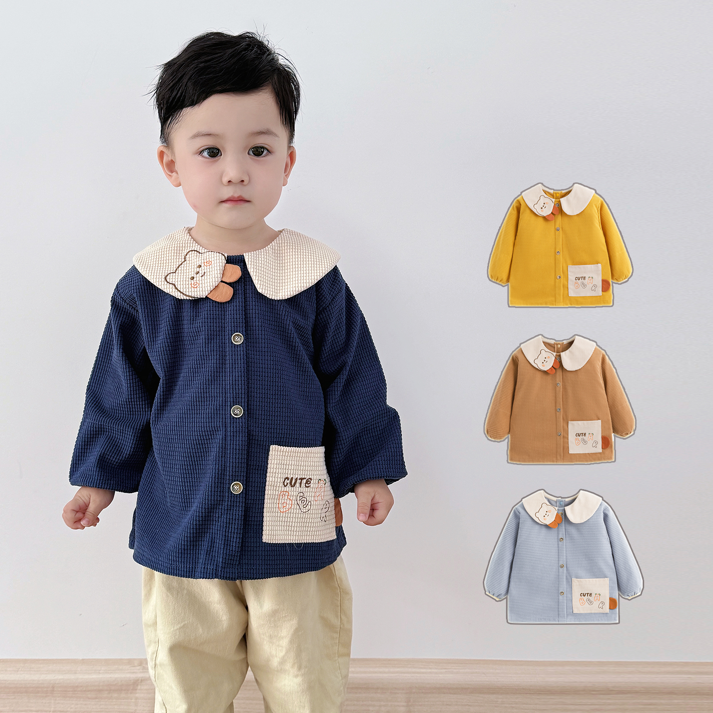 阿喜和悦卡通男童秋冬罩衣