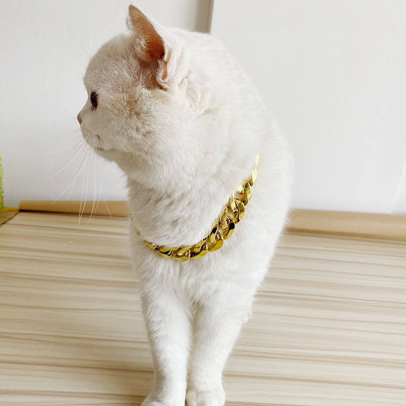 宠物配饰法斗项链 金项链  巴哥土豪粗金链子 宠物狗饰品镀金项链