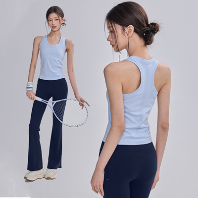 速干无袖运动背心透气健身衣女