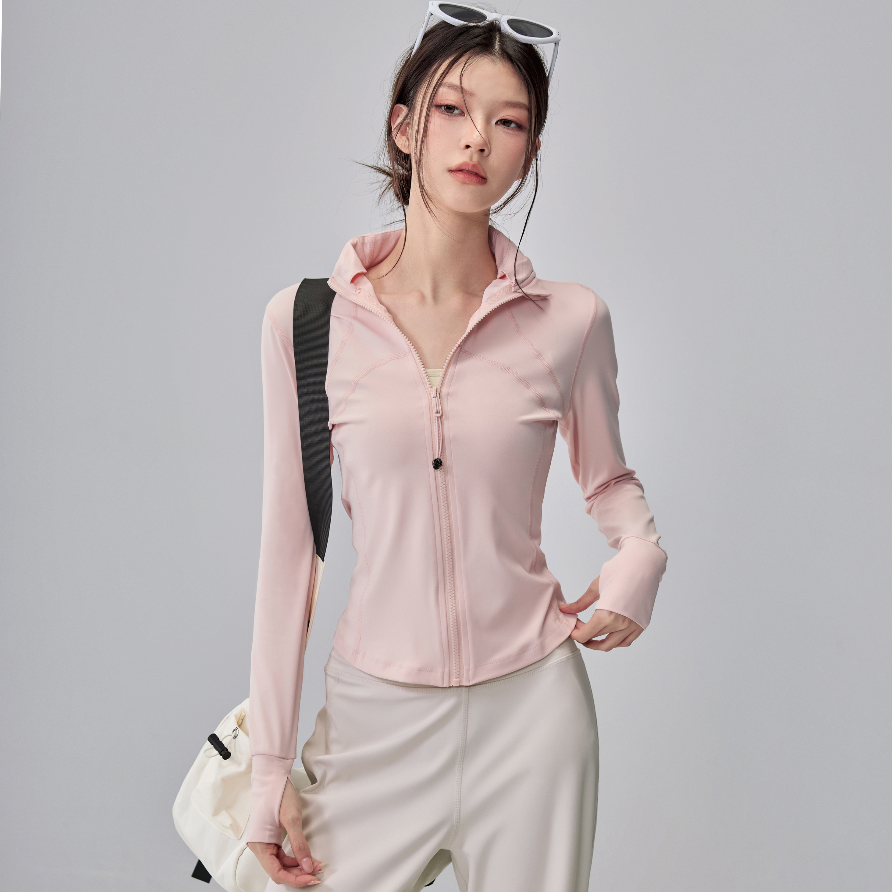 秋冬瑜伽服外套跑步速干健身衣