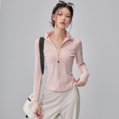 秋冬瑜伽服外套女跑步速干衣显瘦健身服套装 立领拉链运动上衣长袖