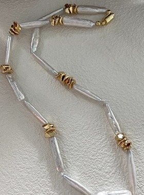 国产14K包金小众高级巴洛克项链