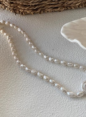 国产14K扣轻奢复古罗马串珠项链