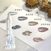 亮黑银铂金胶美甲爆闪甲油胶罐装 2020新款 银色金色超闪光疗甲油胶