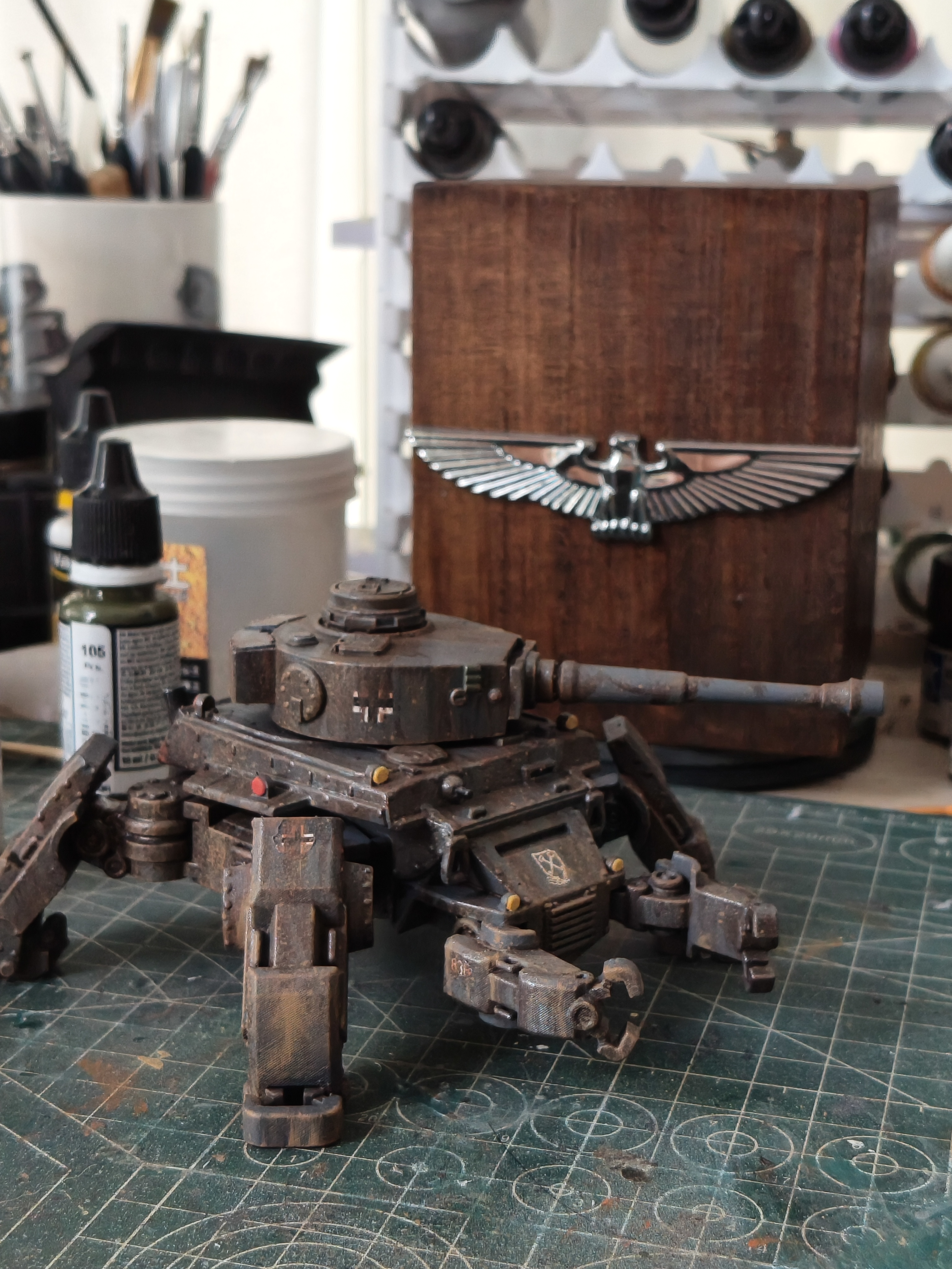 1/72模型二战科幻虎式坦克已涂装上色塑料静态模型成品手工3D打印