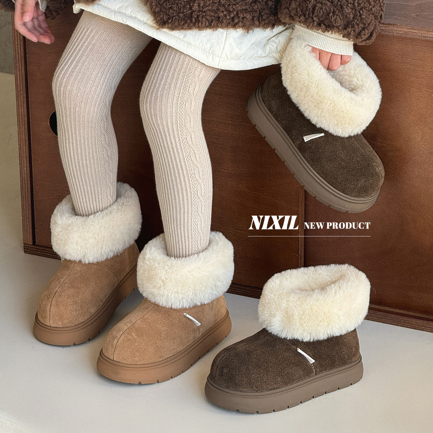 2025冬季新款女童雪地靴真皮宝宝靴防水儿童大棉靴子加厚保暖靴,童鞋/婴儿鞋/亲子鞋,雪地靴,淘宝优惠券,粉丝福利购,淘宝优惠卷