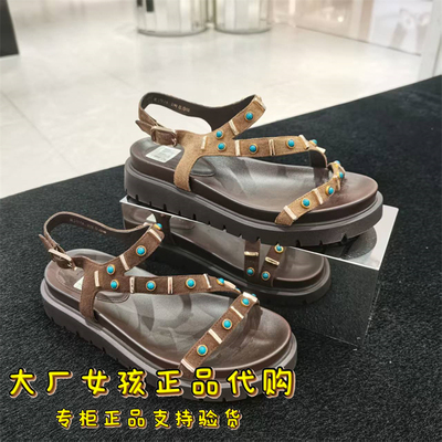 思加图复古罗马凉鞋厚底休闲凉鞋