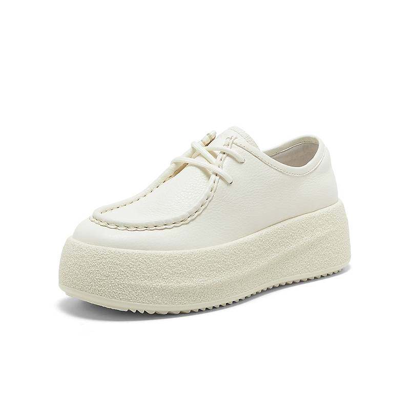 Bata小白鞋女厚底透气休闲勃肯鞋