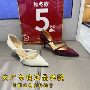 女单鞋 BK4 珍妮女孩法式 专柜正品 凉鞋 3Y6E2 百丽2024夏款 细高跟鞋