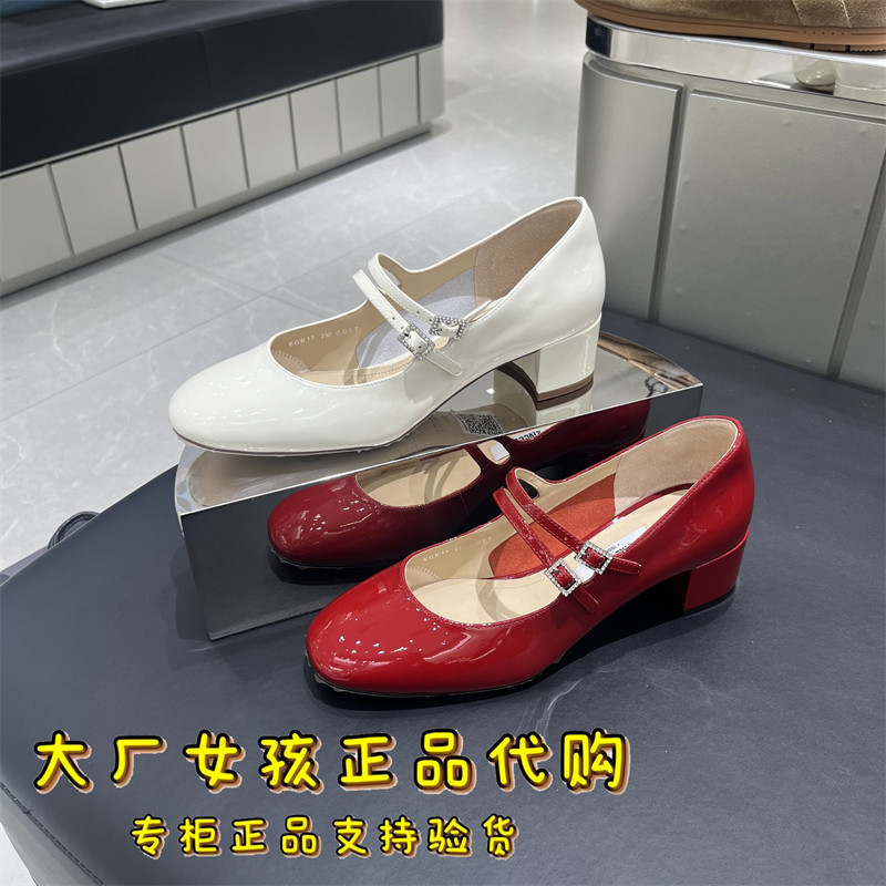 思加图复古玛丽珍鞋浅口女单鞋