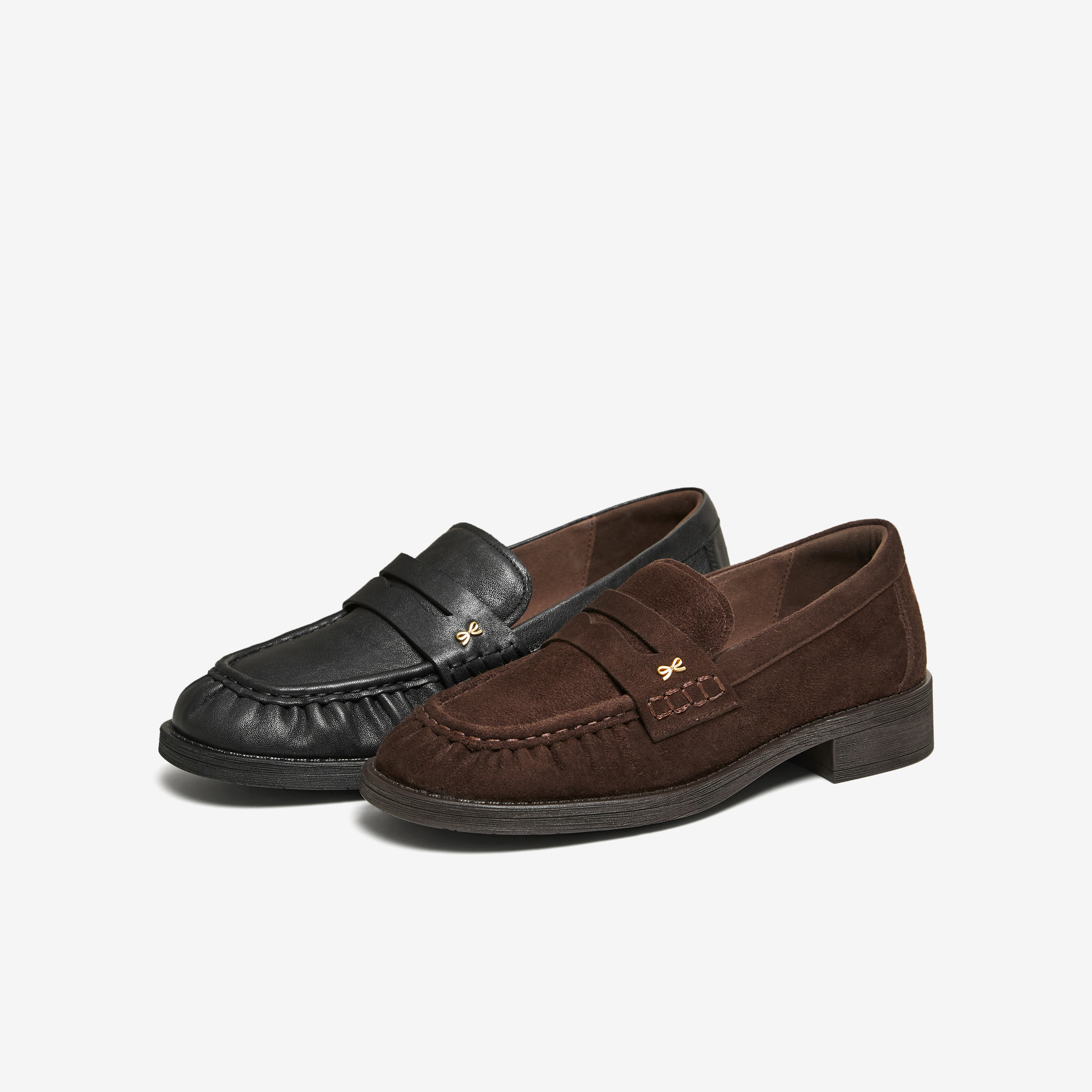 他她女鞋休闲鞋羊皮百搭乐福鞋