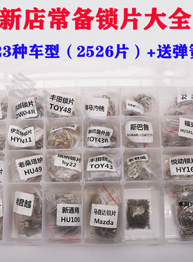 汽车锁片 套装大全 23种车型 2526片 送弹簧 修汽车锁芯锁簧