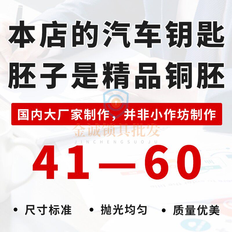 汽车钥匙胚子折叠遥控钥匙胚坯头奇诺改装胚B卡【中槽】41-60号胚图片