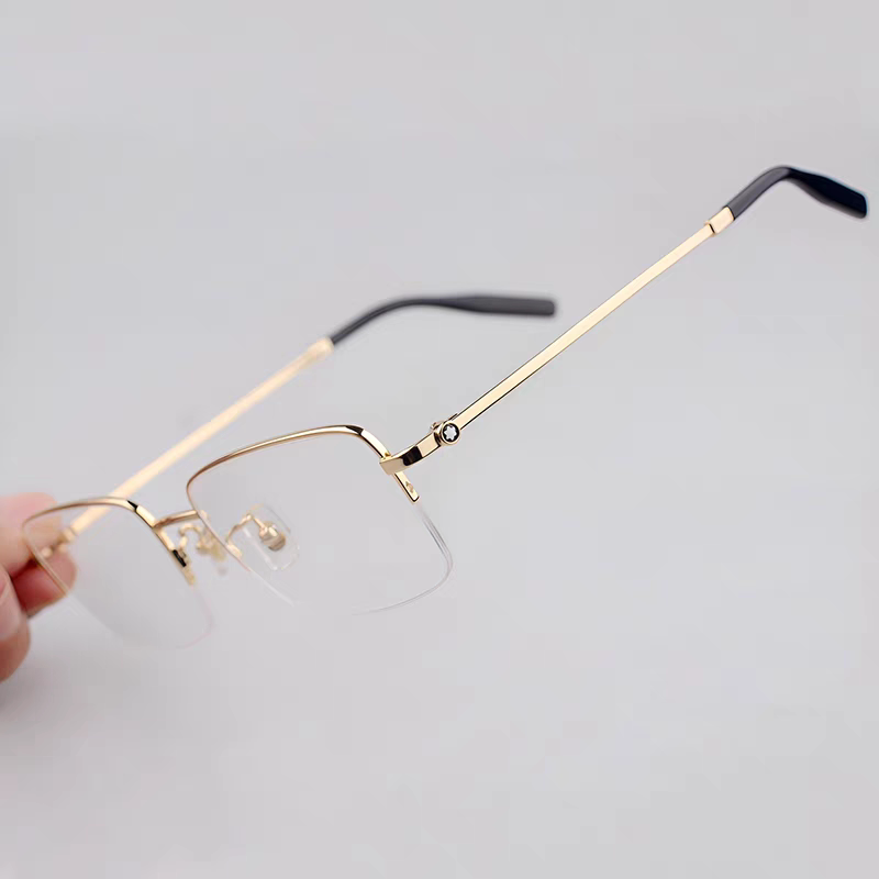 新款高端品牌纯钛眼镜框男士超轻商务半框近视防蓝光眼镜架0313OA