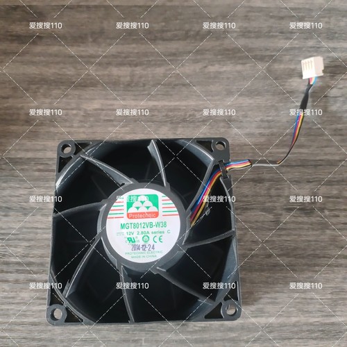 双滚珠MGT8012VB-W38 8038 8CM高转12V 2.8A PWM散热风扇
