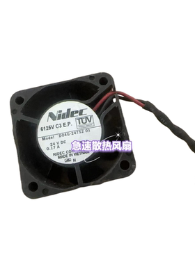 NIDEC 24V 0.17A 4CM 4020 变频器冷却小风扇 D04G-24TS2 01