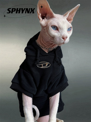 秋冬纯棉加绒猫咪衣服
