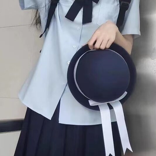 水色jk制服衬衫女短袖奶白色日系