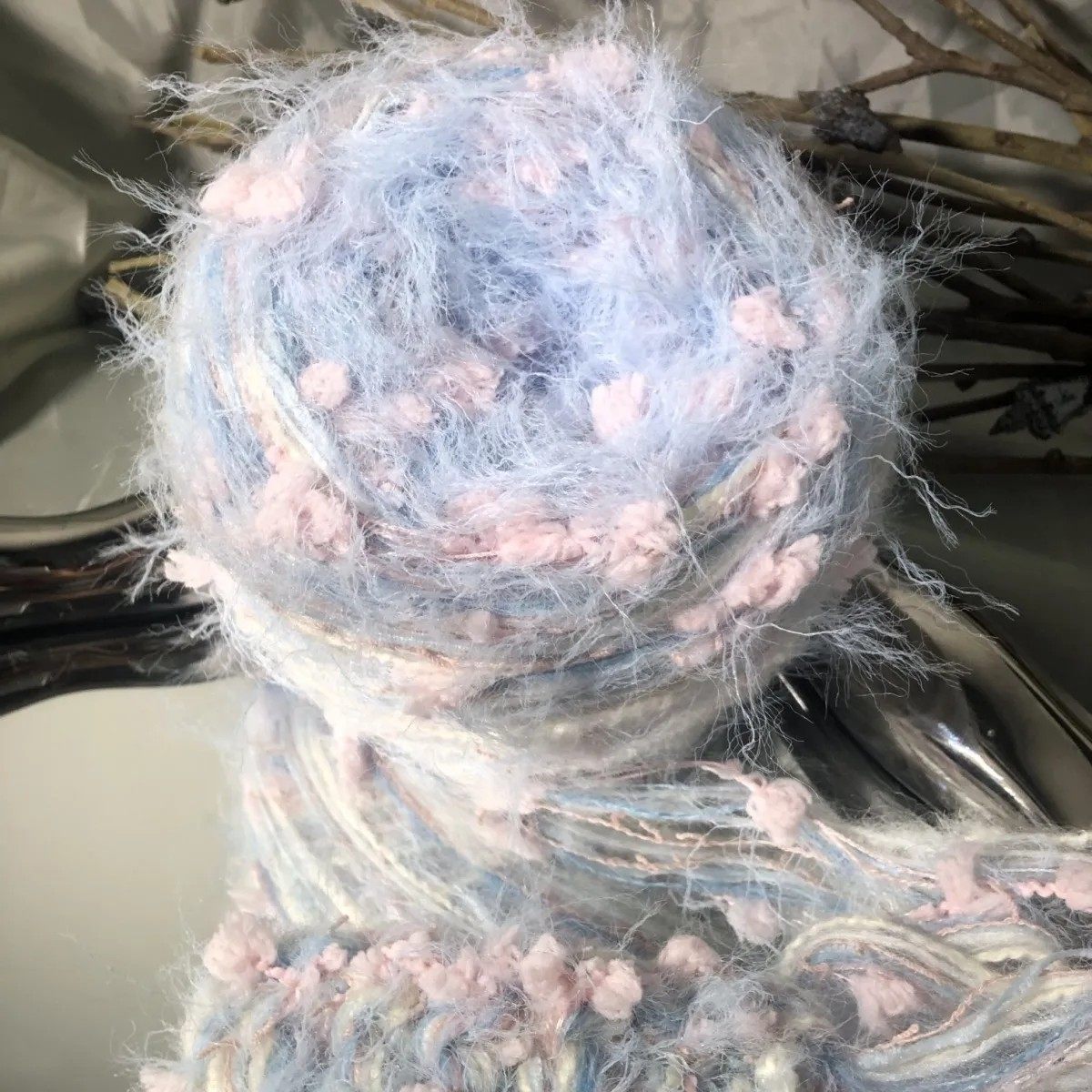 星海揽梦|diy手编特色网红手混线毛线团ins风可编织发卡衣服围巾