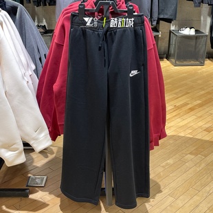 FB2728 nike耐克正品 女子加绒保暖刺绣简约卫裤 直筒长裤 010 冬季