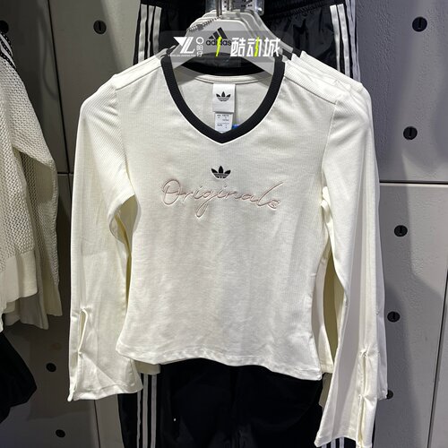 adidas三叶草女长袖运动T恤