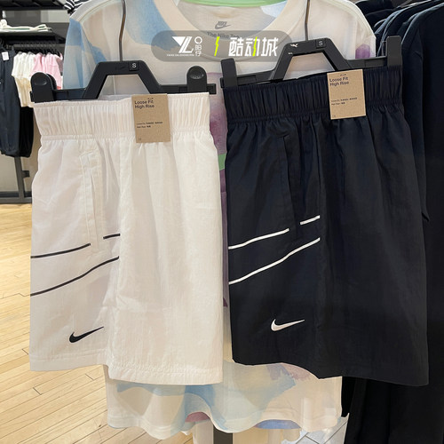 Nike女速干梭织运动健身大勾短裤