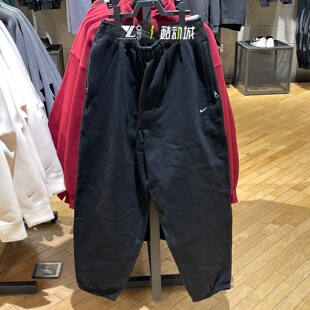 nike耐克正品保暖卫裤男子刺绣小标纯色百搭收口长裤HV1089-010