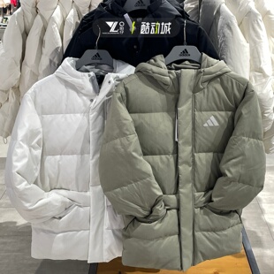 adidas阿迪达斯羽绒服男女情侣款简约保暖防风外套KQ5520 KR0937