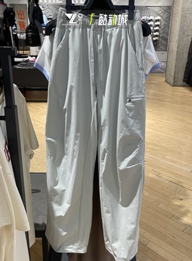 正品Jordan女子秋季新款运动训练梭织速干灰色直筒长裤HQ8893-034