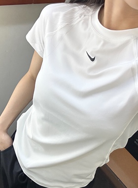 nike耐克女子夏季轻薄运动训练修身速干短袖T恤 FV7843-100-010