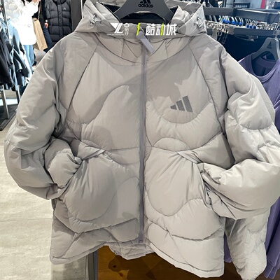 阿迪达斯男女面包服刺绣logo