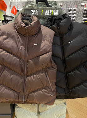 nike耐克女子冬季新款保暖防风休闲羽绒服马甲背心HF7897-010-004