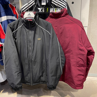 阿迪达斯三叶草2025新年款男女双面穿CNY棉服夹克蛇年棉衣KA0821