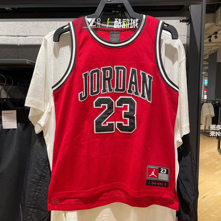 Jordan男女大童球衣夏季网眼透气篮球无袖跨栏背心T恤DO1968-687