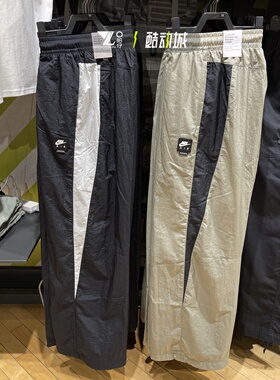 正品nike耐克男子拼接撞色梭织直筒运动长裤阔腿裤HV0875-010-320