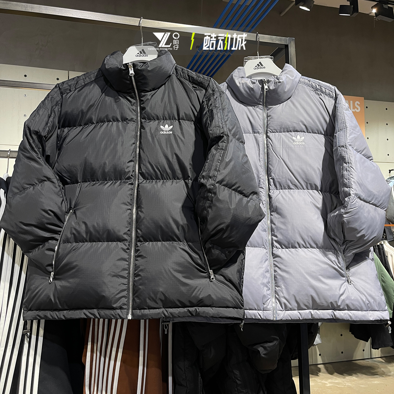 专柜正品Adidas男休闲保暖羽绒服