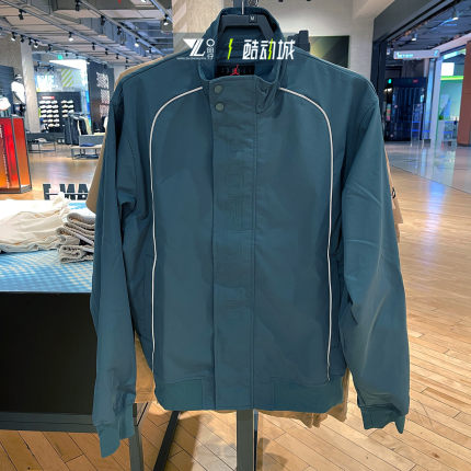 JORDAN男女同款飞人logo梭织立领休闲防风夹克外套FV7242-366-010