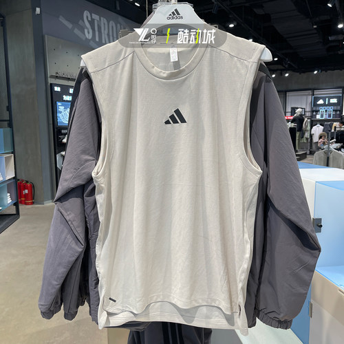 专柜正品Adidas男子轻便无袖背心