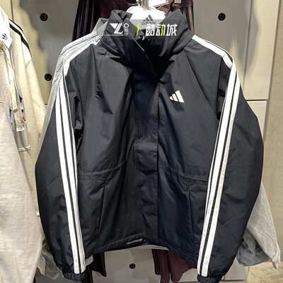 adidas女子拒水保暖连帽夹克