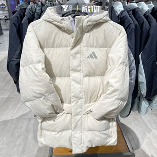 Adidas LINEAR男女日常保暖连帽羽绒服KQ5523 阿迪达斯官方正品