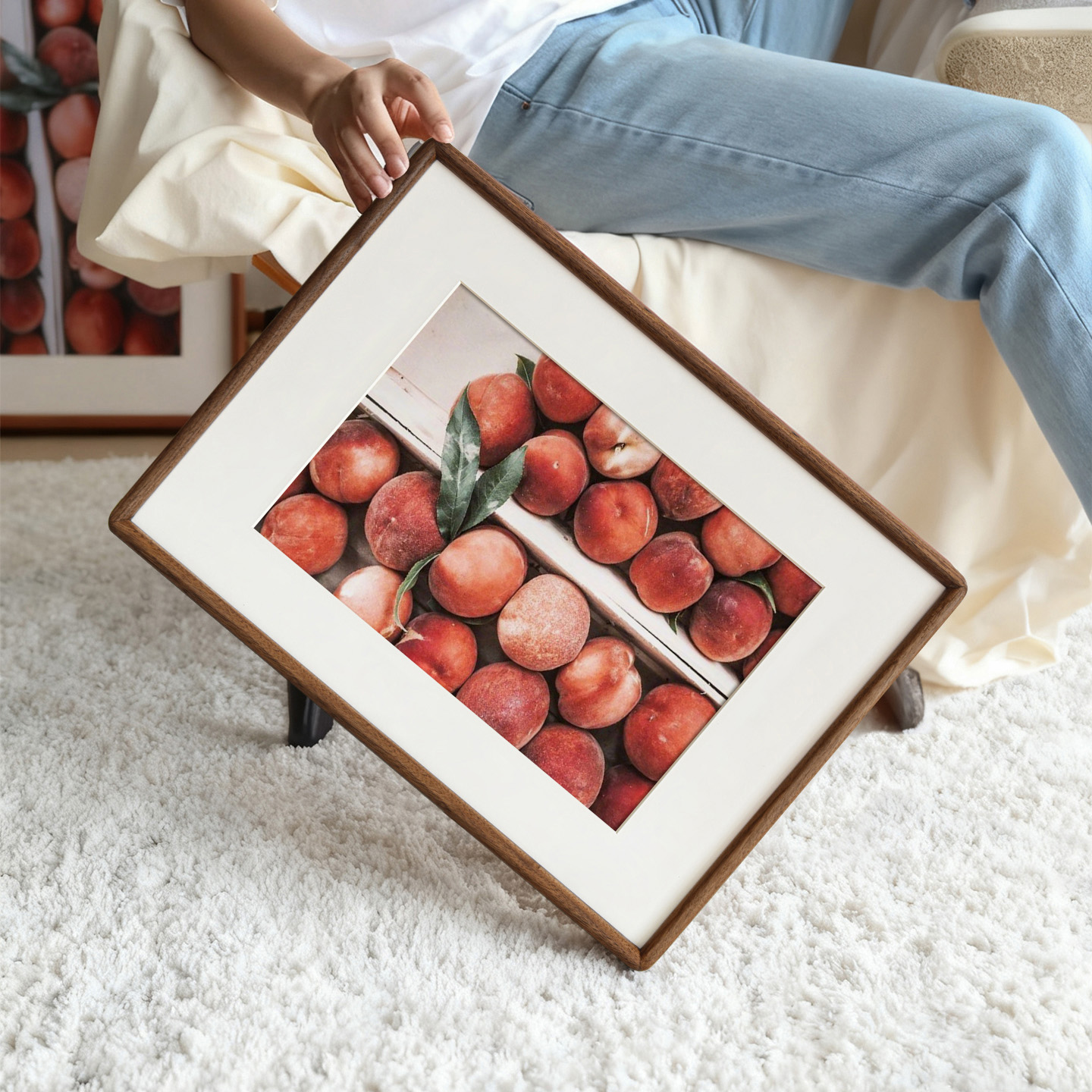 实木圆角画框定制打印照片diy装裱大字画空框相框挂墙海报照片框