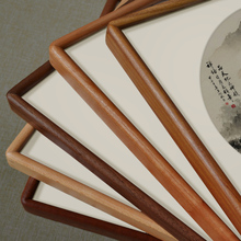 实木画框装裱正方形空框黑胡桃书法字画国画斗方榫卯木质相框挂墙