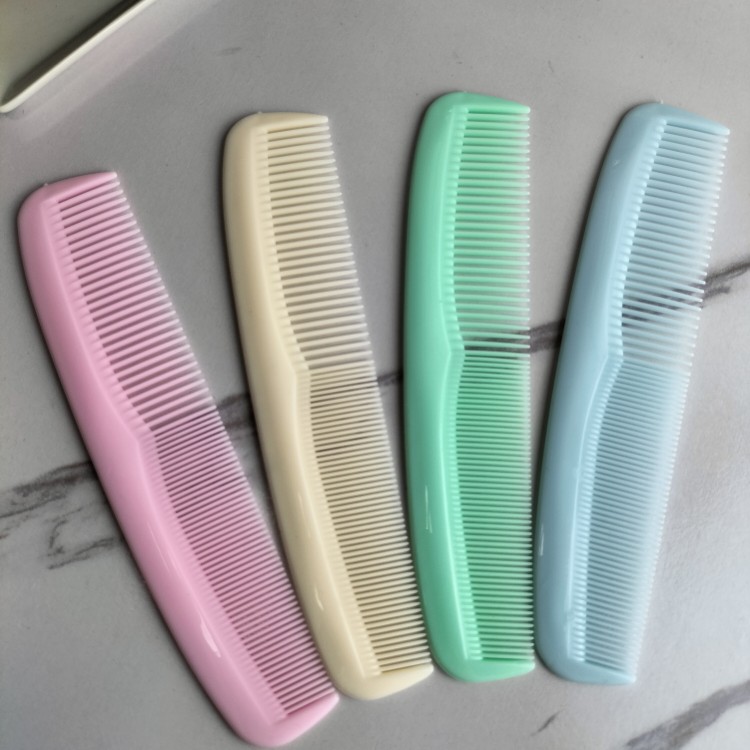 【直发护理熟胶美发梳】家用彩色中齿密齿粗细两用不易断塑料梳子