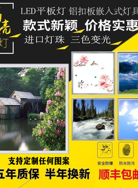 集成吊顶灯600X600led花片灯铝扣板客厅书房嵌入式LED平板灯60X60