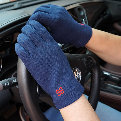 克拉斯卡男士夏棉全指防晒手套