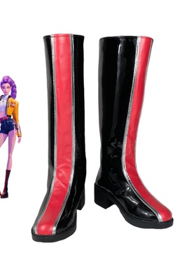 Kpop猎魔女团cosplay HUNTRX RUMI 鲁米cosplay鞋子定做（黑红）