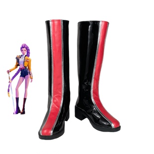 Kpop猎魔女团cosplay HUNTRX RUMI 鲁米cosplay鞋子定做（黑红）